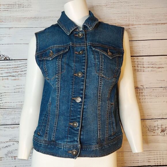 Womans Style & Co. Denim Vest sz XS - Picture 2 of 14